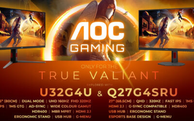 AGON by AOC, 320 Hz yenileme hızına sahip Q27G4SRU ve Dual Frame’li U32G4U monitörlerini piyasaya sürdü
