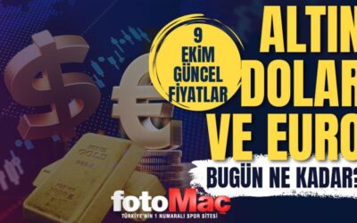 Altın alış satış fiyatı 9 Ekim | Gram altın ne kadar? 1 Dolar kaç TL? – Döviz ve altın kuru