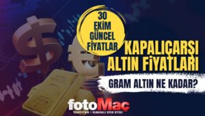 Altın fiyatları CANLI KAPALI ÇARŞI | 30 Ekim gram, çeyrek, yarım, tam altın alış-satış ne kadar?