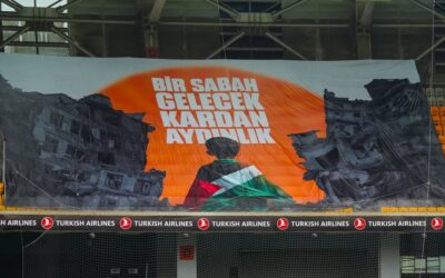 Başakşehir'de Galatasaray maçı öncesi Filistin koreografisi!