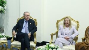 Başkan Erdoğan ile Meloni arasında gülümseten diyalog