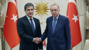 Başkan Erdoğan, Neçirvan Barzani'yi Külliye'de kabul etti
