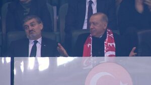 Başkan Recep Tayyip Erdoğan 3. gole böyle sevindi! İşte o anlar