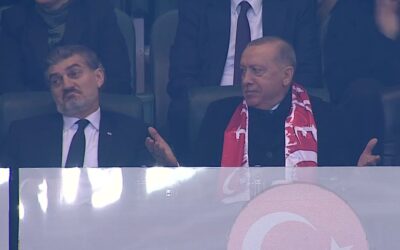 Başkan Recep Tayyip Erdoğan 3. gole böyle sevindi! İşte o anlar