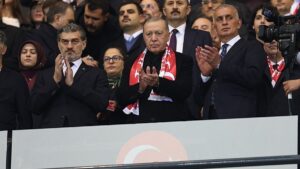 Başkan Recep Tayyip Erdoğan milli maçı tribünden takip etti!