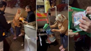 Bir anlık hata yoldan döndü! Çöp arabasını durdurup altınları buldular