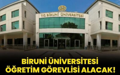 Biruni Üniversitesi Öğretim Görevlisi alacak!