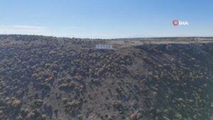 Dağın zirvesine yazıldı! Hollywood değil "Amasya"