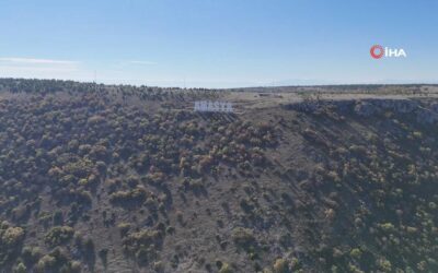 Dağın zirvesine yazıldı! Hollywood değil "Amasya"