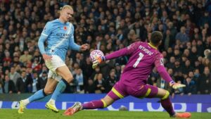 Erling Haaland, Manchester City'yi galibiyete taşıdı