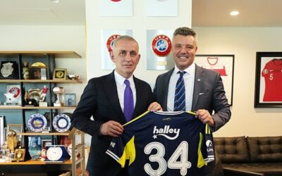 Fenerbahçe Kulübü Başkanı Sadettin Saran TFF Başkanı Hacıosmanoğlu'nu ziyaret etti