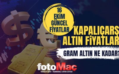 Gram altın fiyatı ne kadar 16 Ekim? | Kapalıçarşı altın fiyatları alış-satış