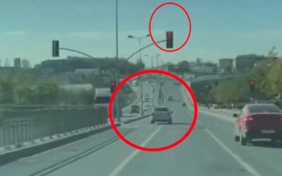 İki çocuk son anda kurtulmuştu! Kırmızı ışık ihlali yapan sürücüler yakalandı