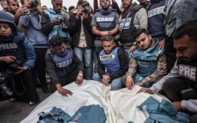 Katilden Filistinli gazetecilere baskı