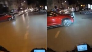 Kaza anı kask kamerasına böyle yansıdı
