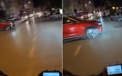 Kaza anı kask kamerasına böyle yansıdı