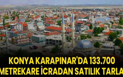 Konya Karapınar'da 133.700 metrekare icradan satılık tarla!