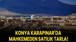 Konya Karapınar'da mahkemeden satılık tarla!