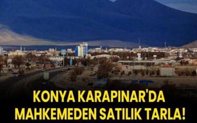 Konya Karapınar'da mahkemeden satılık tarla!