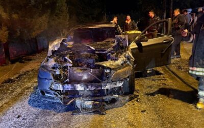 Konya'da faciadan dönüldü… Seyir halindeki otomobil yandı