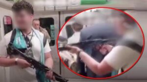 Metroda korku saçtı! Vatandaşlara tüfek doğrultan zorba gözaltında