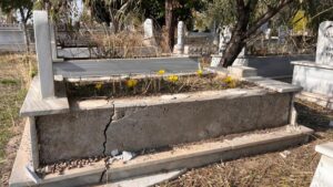 Mezarlıktaki mermerleri çalan hırsız yakalandı