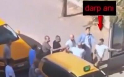Müşteriyi bölüşemediler… Taksicilerden, meslektaşlarına meydan dayağı! İşte o anlar…