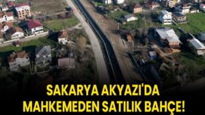 Sakarya Akyazı'da mahkemeden satılık bahçe!