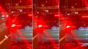 Trafik magandası dehşet saçtı: Kadın sürücüyü darbetti