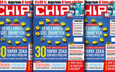 Yapay Zeka konuları ile dolu CHIP bu ay 5145 TL değerinde tam sürüm yazılım hediyeli!