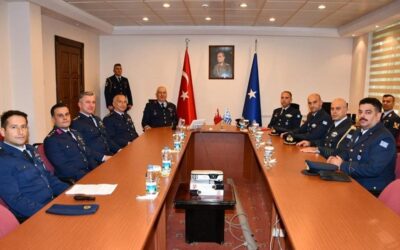 Yunanistan ve Türkiye arasında kritik temas! 1'inci Ana Jet Üs Komutanlığını ziyaret ettiler