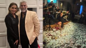 Zorba Taverna'da gelenek bozulmadı: Binlerce tabak havada uçuştu